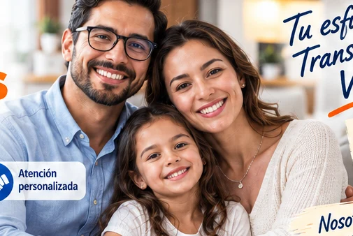 Imagen ilustrativa de una familia sonriente
